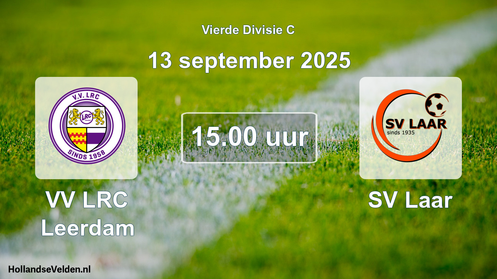 Geplande wedstrijd: VV LRC Leerdam - SV Laar (13 september 2025)