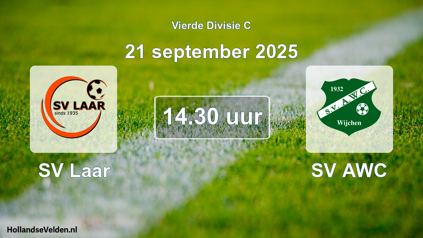 Geplande wedstrijd: SV Laar - SV AWC (21 september 2025)
