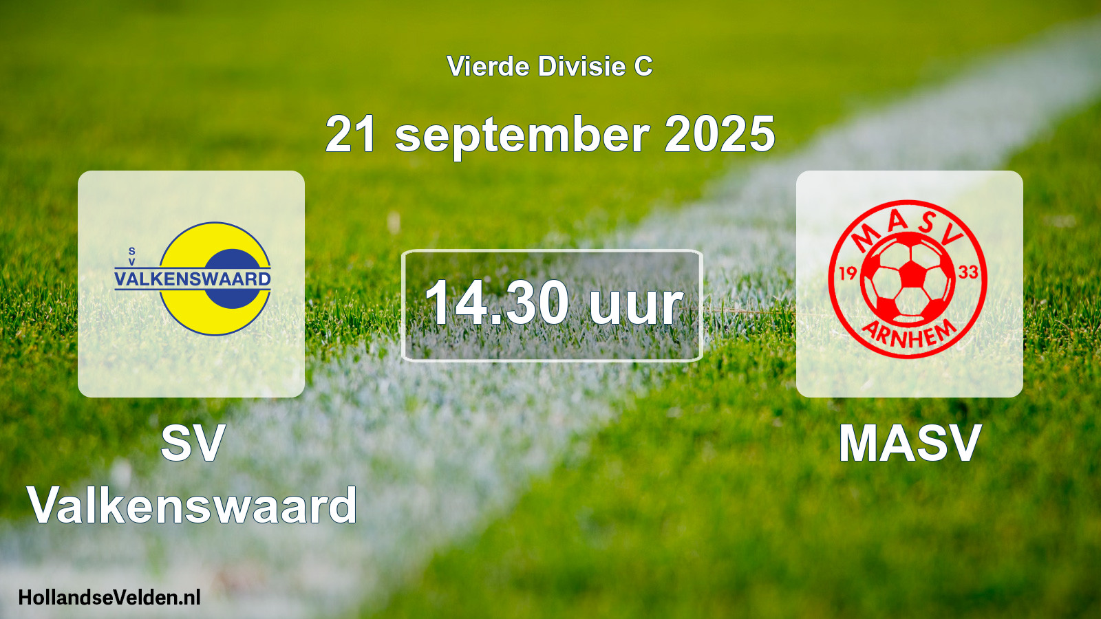 Geplande wedstrijd: SV Valkenswaard - MASV (21 september 2025)