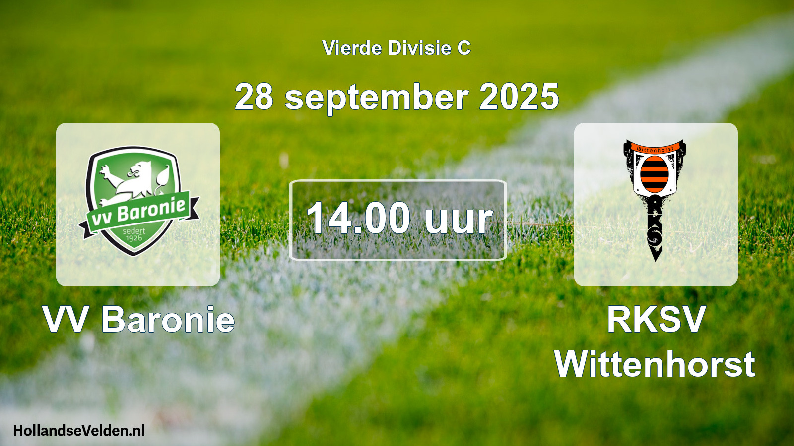 Scheduled Match: VV Baronie - RKSV Wittenhorst (28 September 2025)