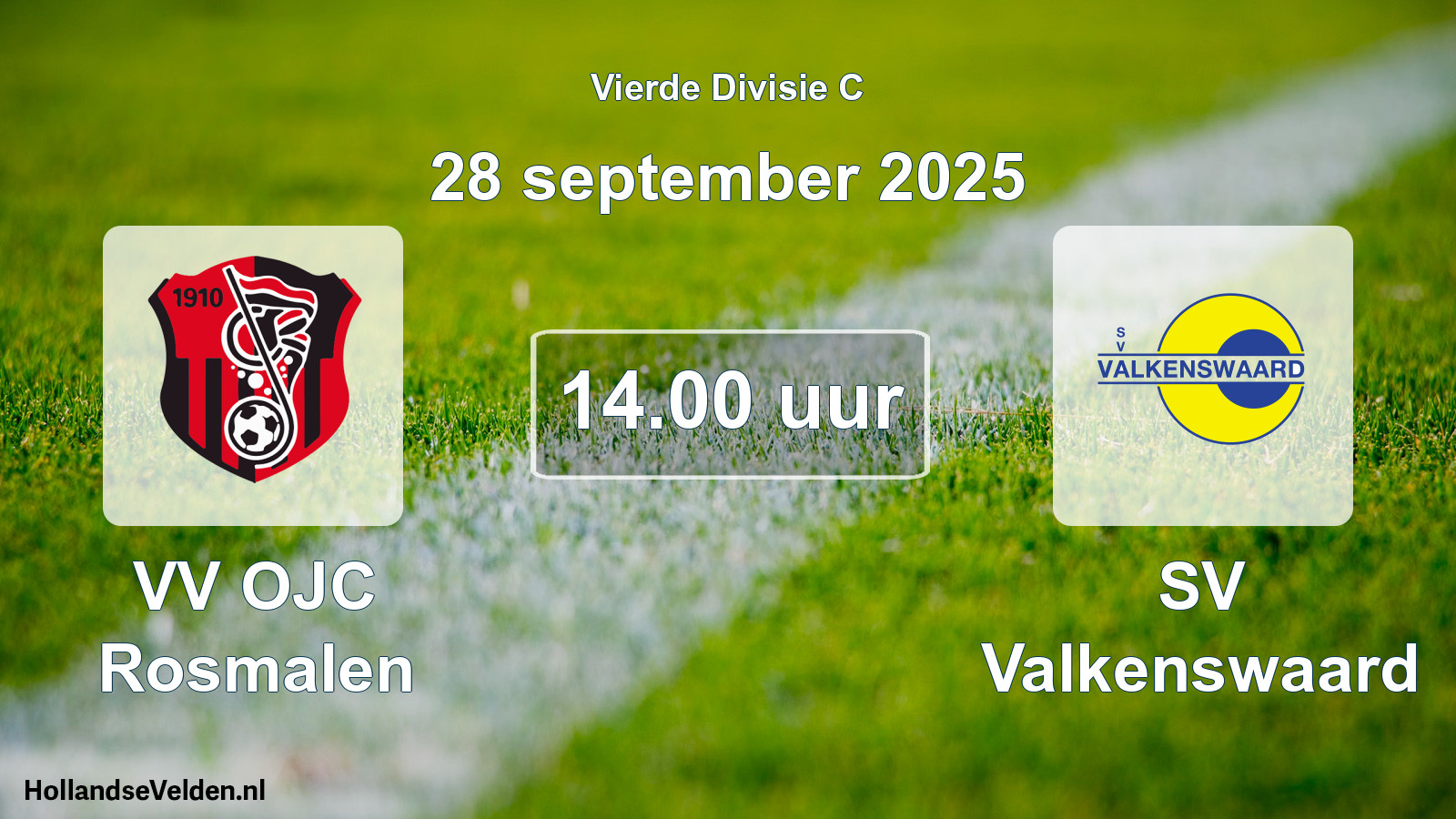 Scheduled Match: VV OJC Rosmalen - SV Valkenswaard (28 September 2025)