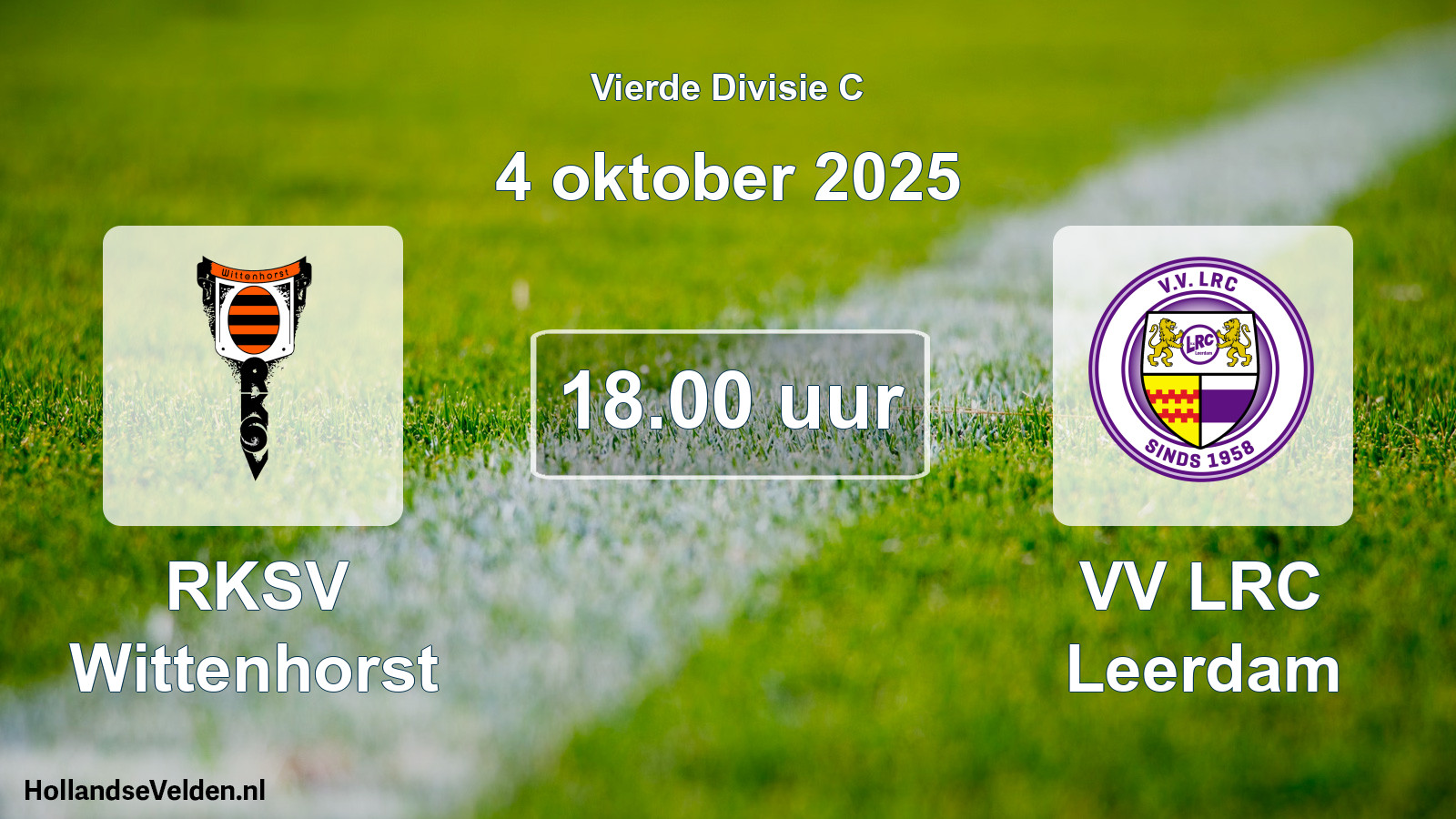 Scheduled Match: RKSV Wittenhorst - VV LRC Leerdam (4 October 2025)