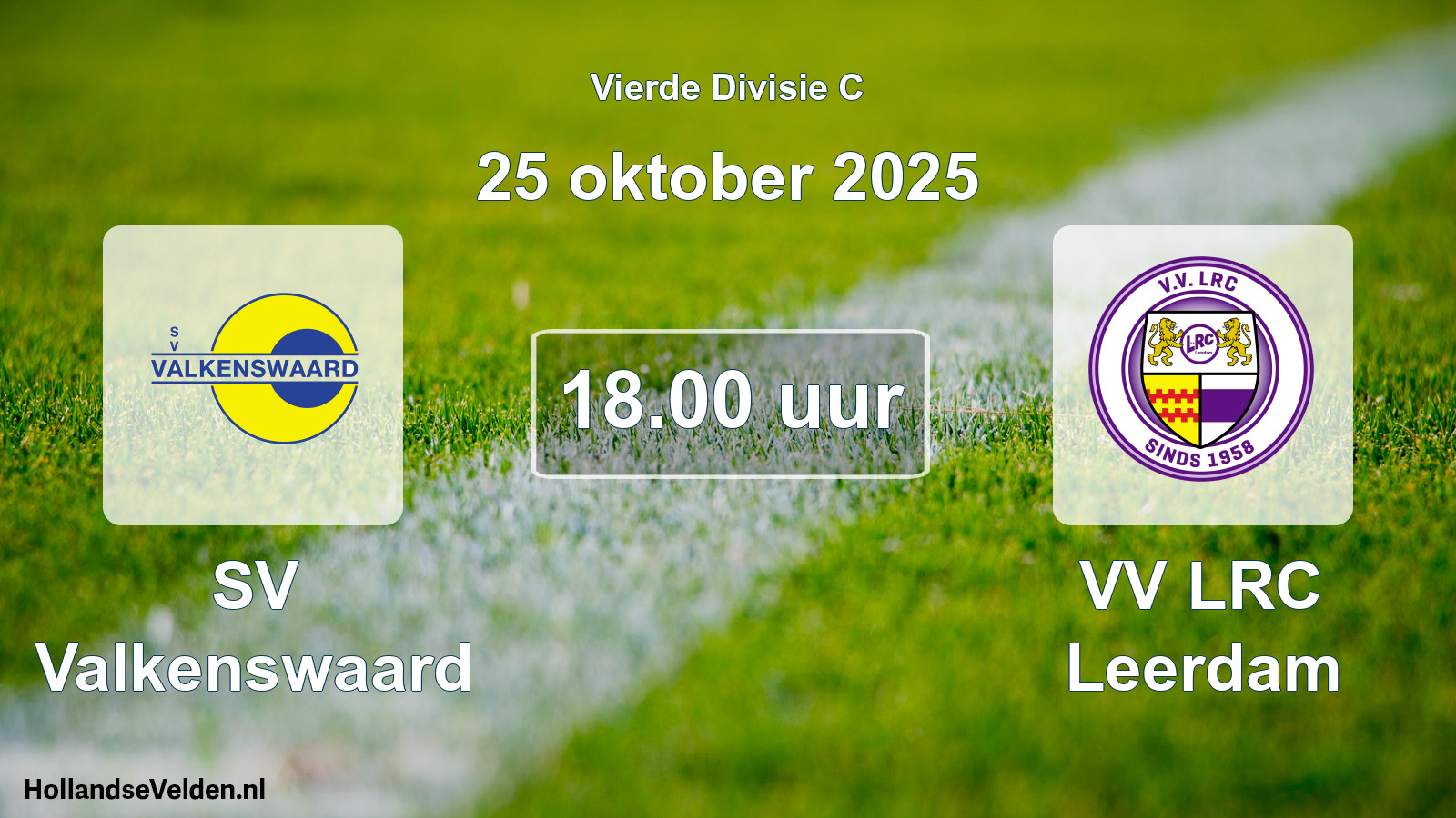 Geplande wedstrijd: SV Valkenswaard - VV LRC Leerdam (25 oktober 2025)