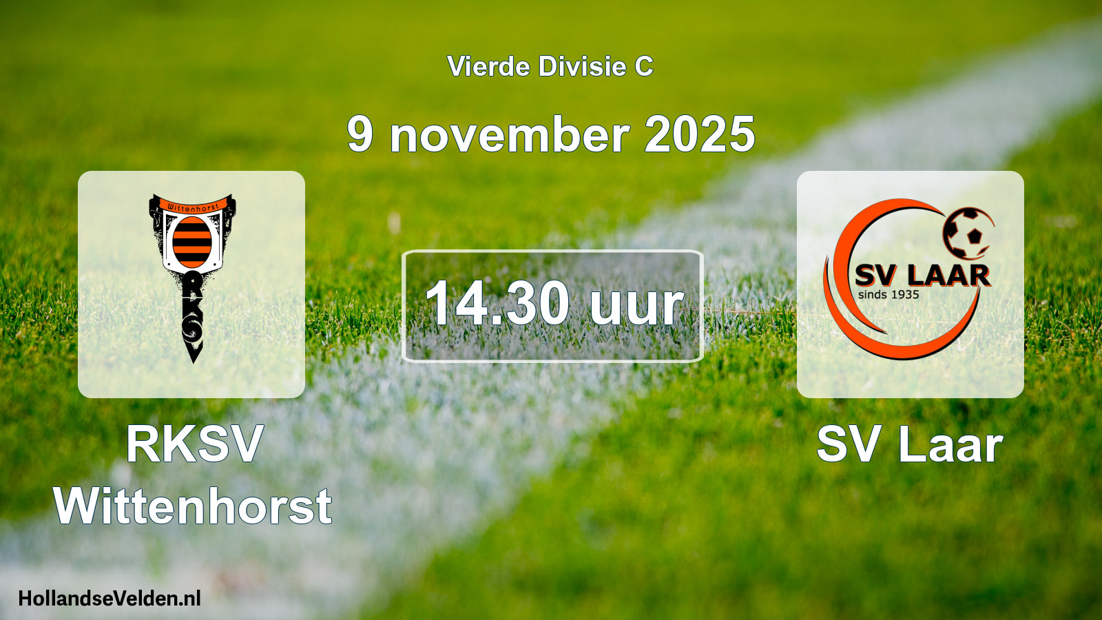 Geplande wedstrijd: RKSV Wittenhorst - SV Laar (9 november 2025)