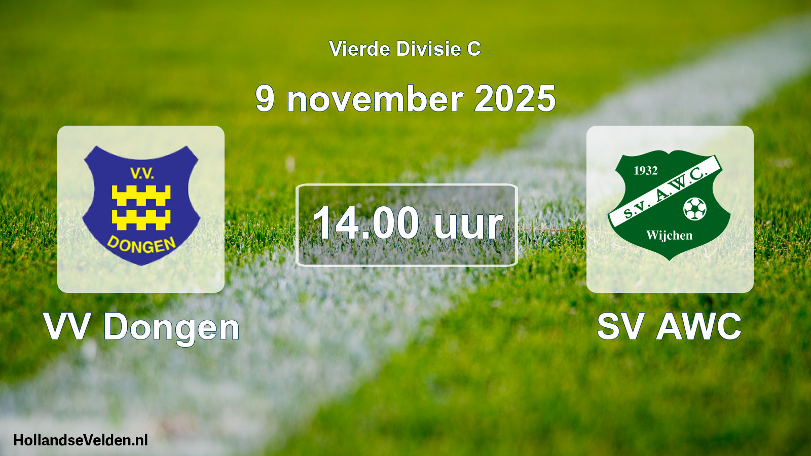 Scheduled Match: VV Dongen - SV AWC (9 November 2025)