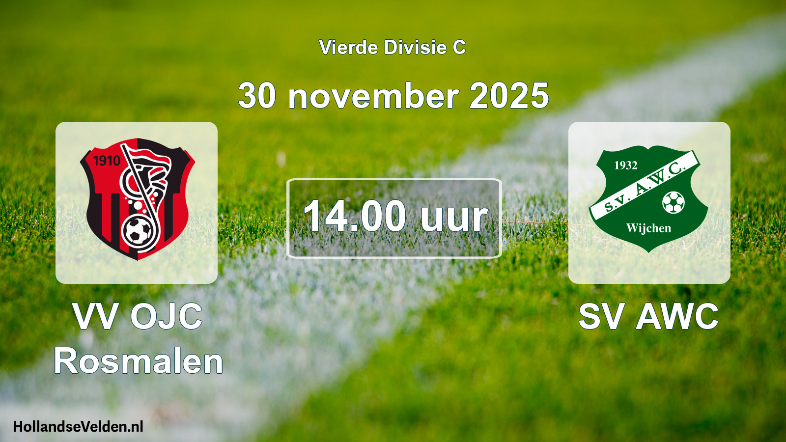 Scheduled Match: VV OJC Rosmalen - SV AWC (30 November 2025)