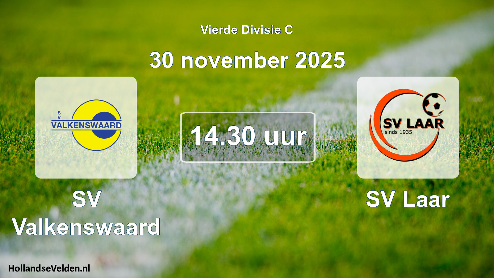 Geplande wedstrijd: SV Valkenswaard - SV Laar (30 november 2025)