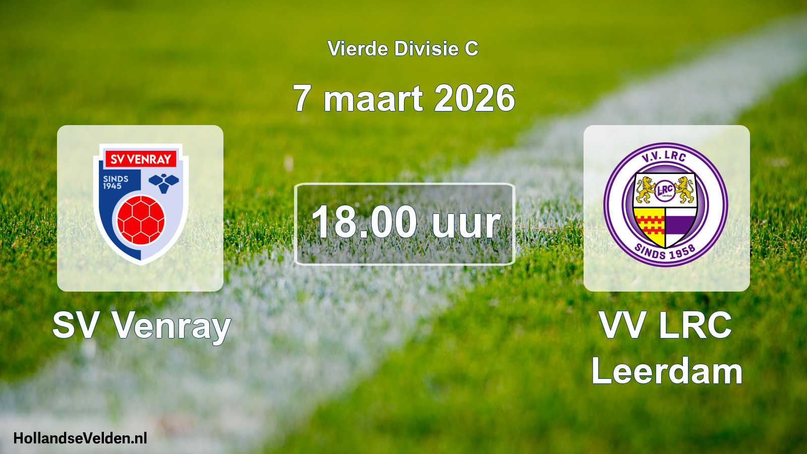 Geplande wedstrijd: SV Venray - VV LRC Leerdam (7 maart 2026)