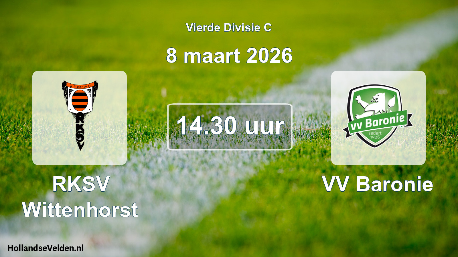 Scheduled Match: RKSV Wittenhorst - VV Baronie (8 March 2026)