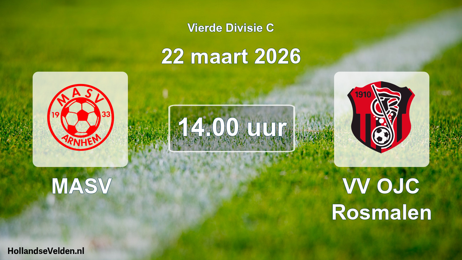 Scheduled Match: MASV - VV OJC Rosmalen (22 March 2026)