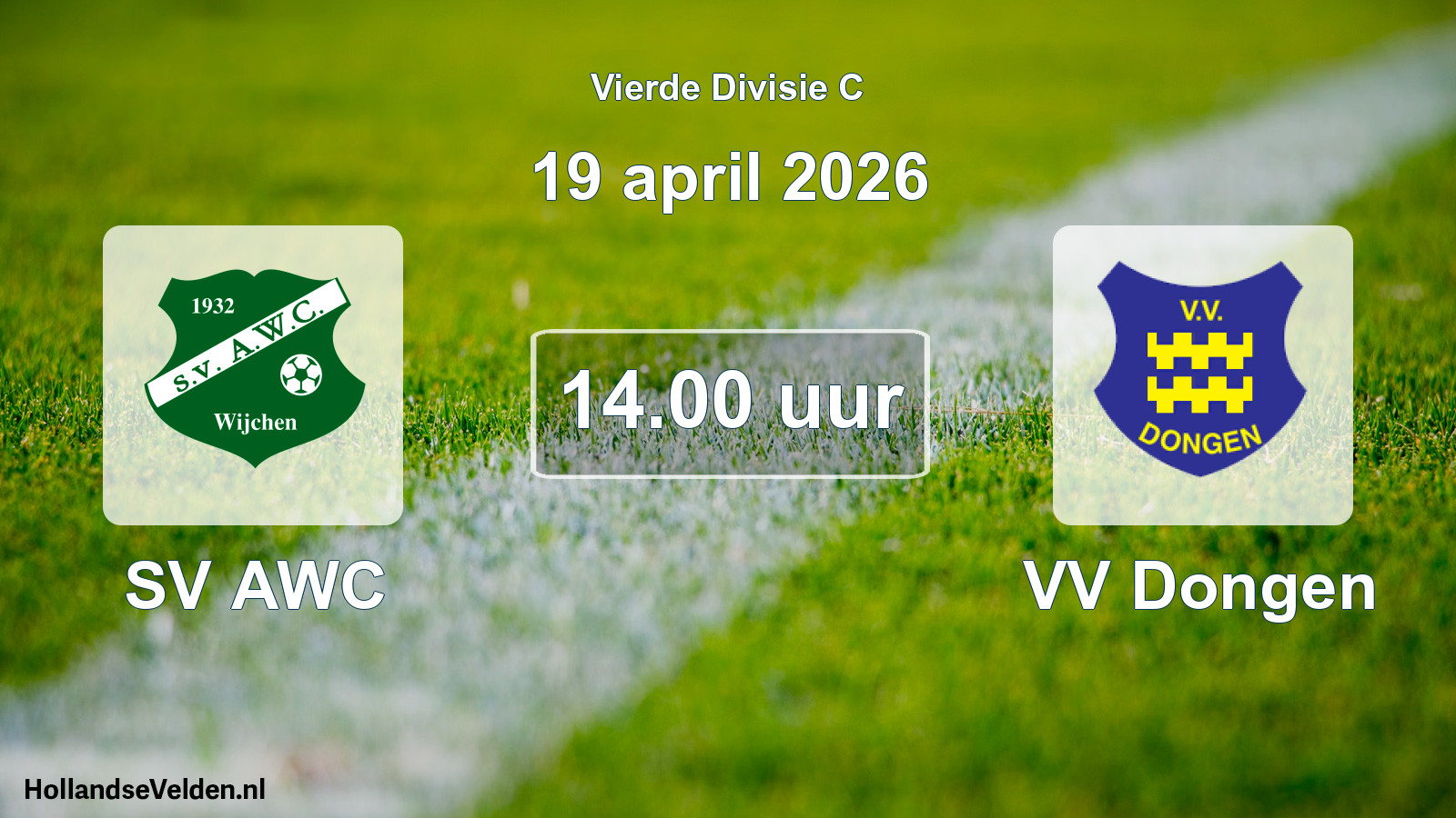 Scheduled Match: SV AWC - VV Dongen (19 April 2026)