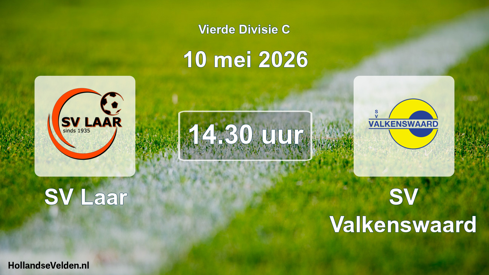 Geplande wedstrijd: SV Laar - SV Valkenswaard (10 mei 2026)