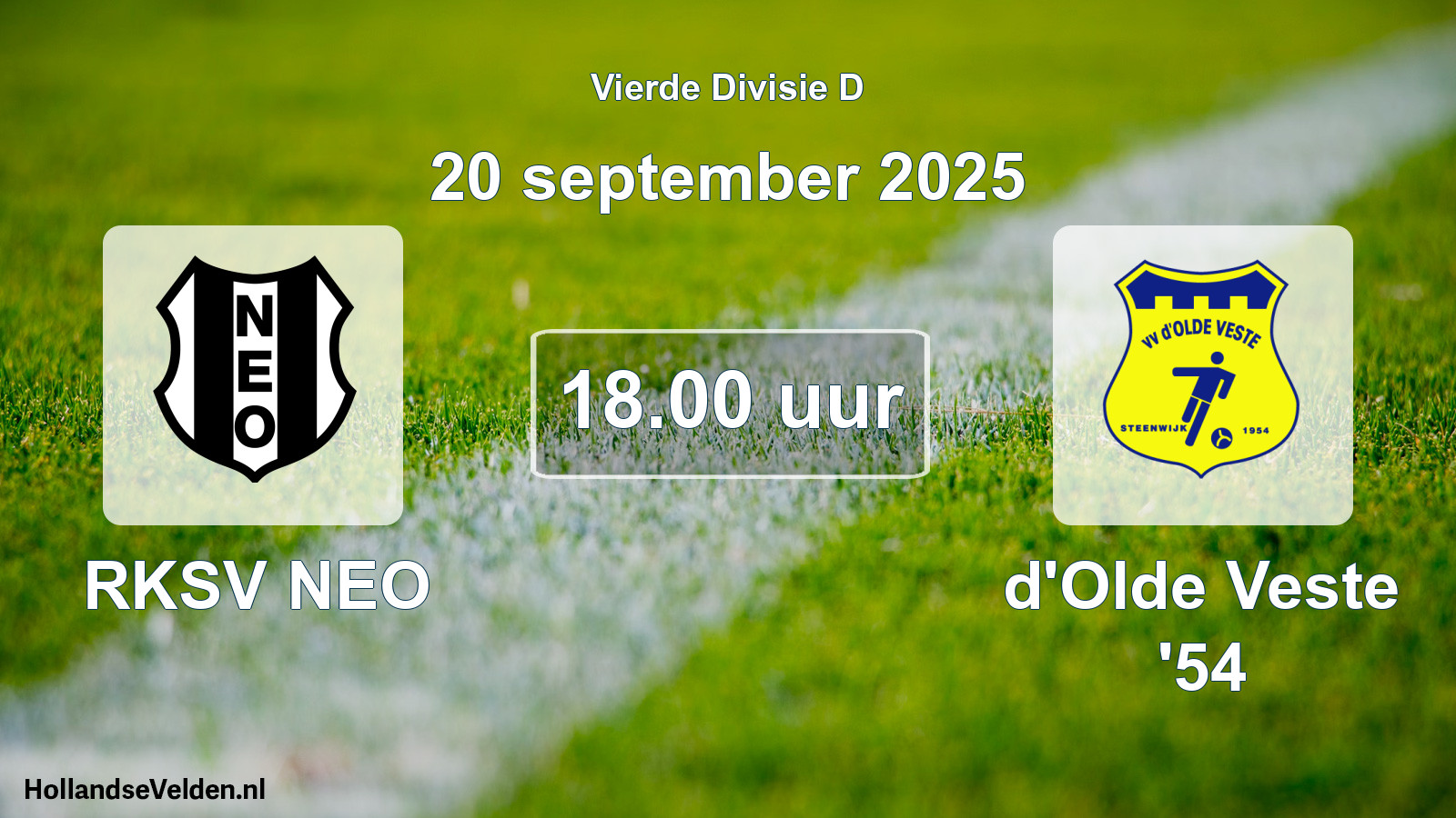 Scheduled Match: RKSV NEO - d'Olde Veste '54 (20 September 2025)