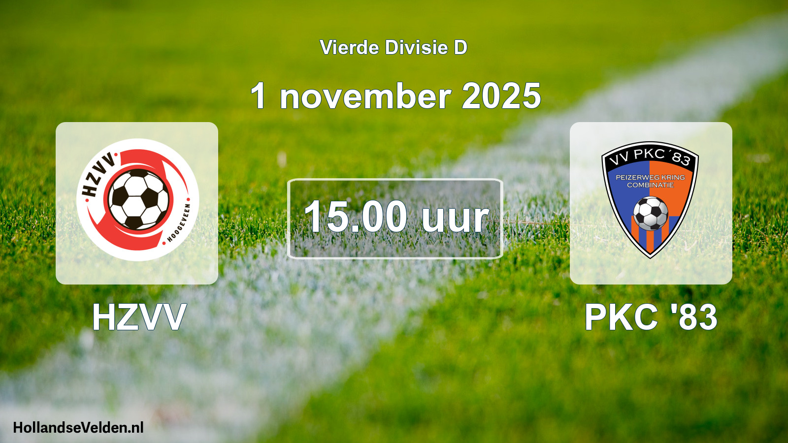 Scheduled Match: HZVV - PKC '83 (1 November 2025)