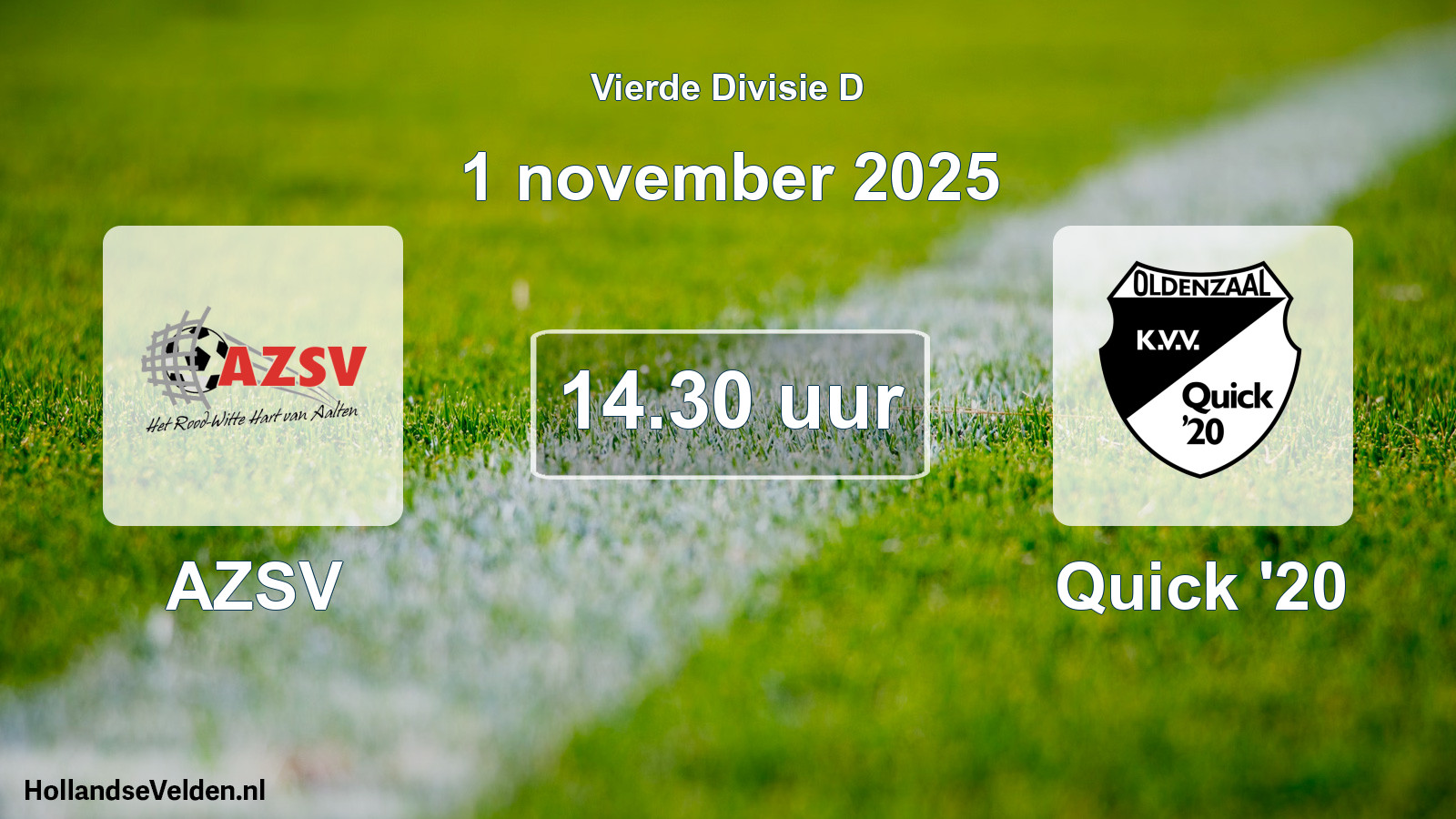 Scheduled Match: AZSV - Quick '20 (1 November 2025)