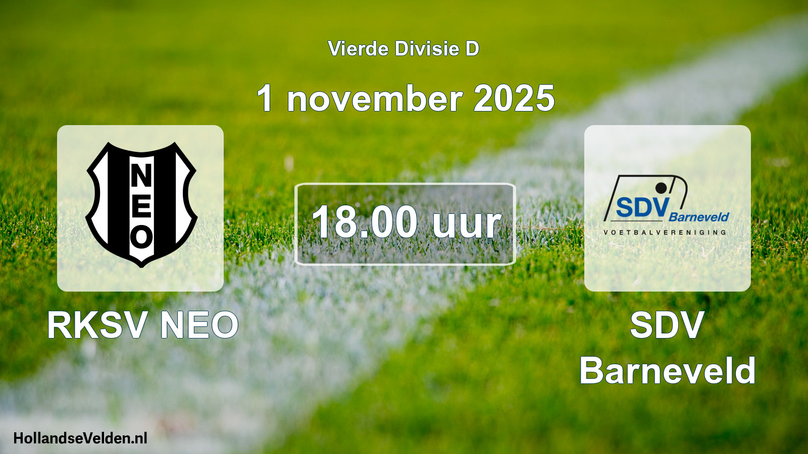 Scheduled Match: RKSV NEO - SDV Barneveld (1 November 2025)