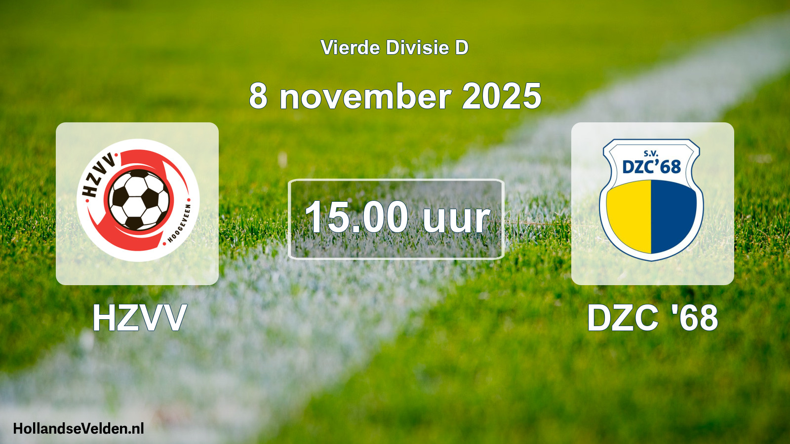 Scheduled Match: HZVV - DZC '68 (8 November 2025)