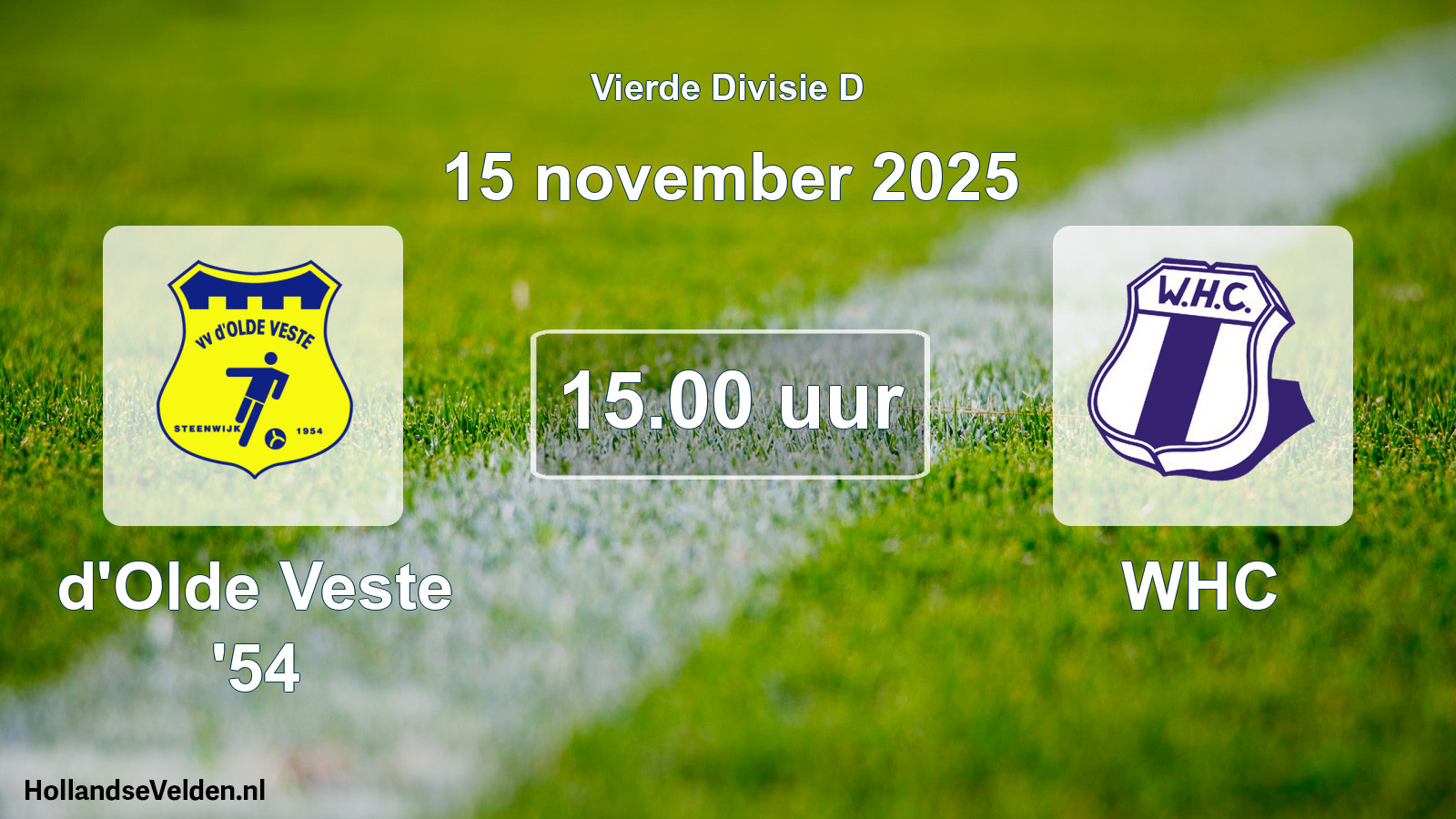 Scheduled Match: d'Olde Veste '54 - WHC (15 November 2025)