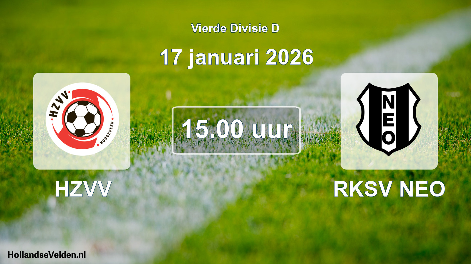 Scheduled Match: HZVV - RKSV NEO (17 January 2026)