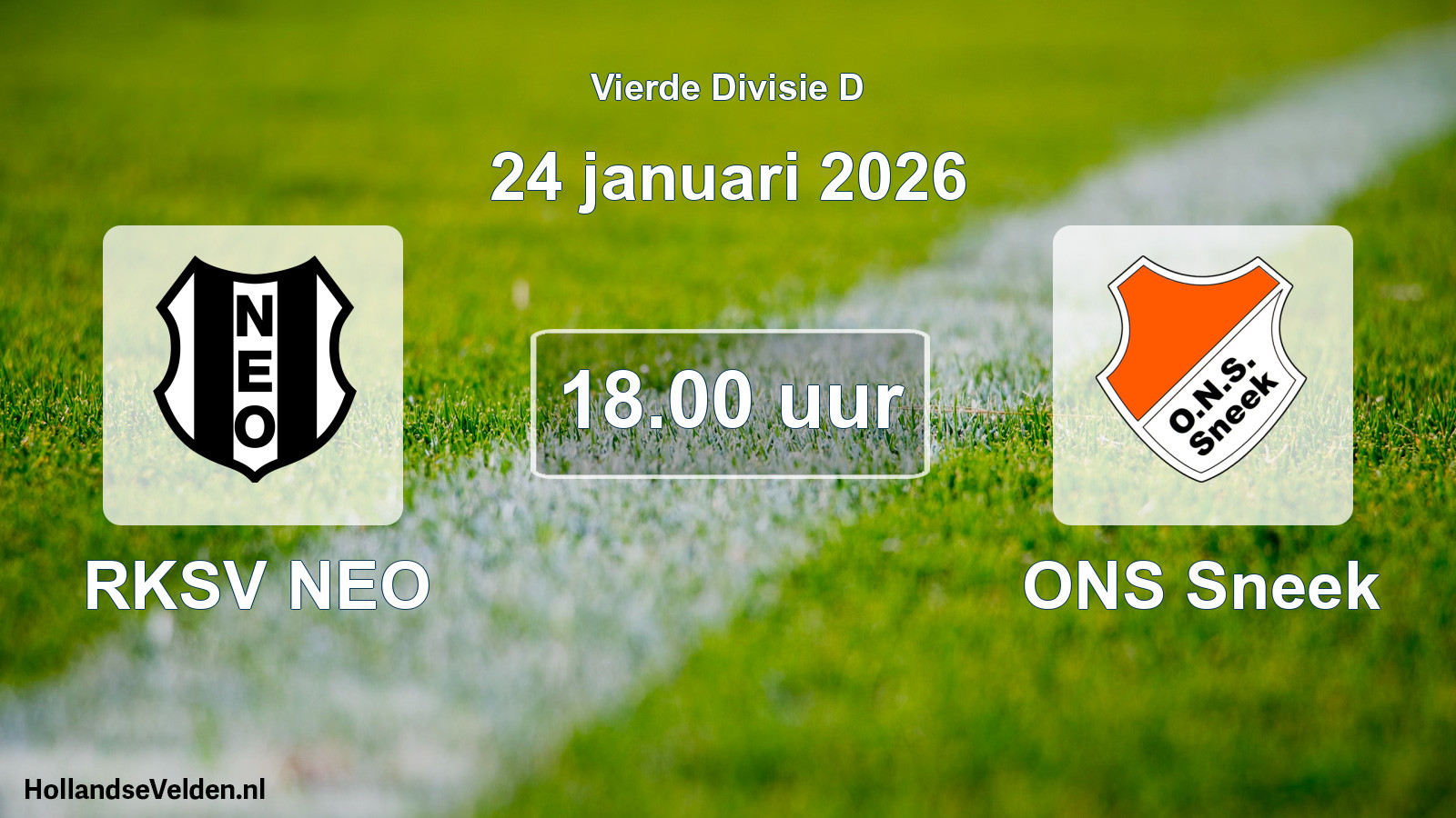 Geplande wedstrijd: RKSV NEO - ONS Sneek (24 januari 2026)