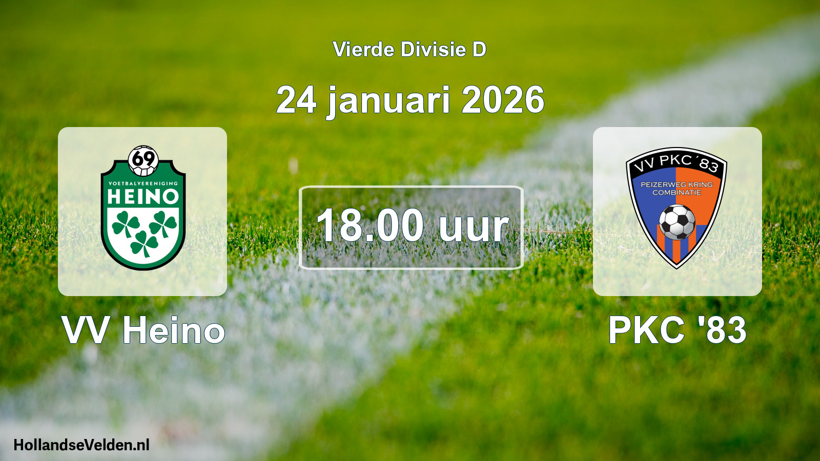 Scheduled Match: VV Heino - PKC '83 (24 January 2026)