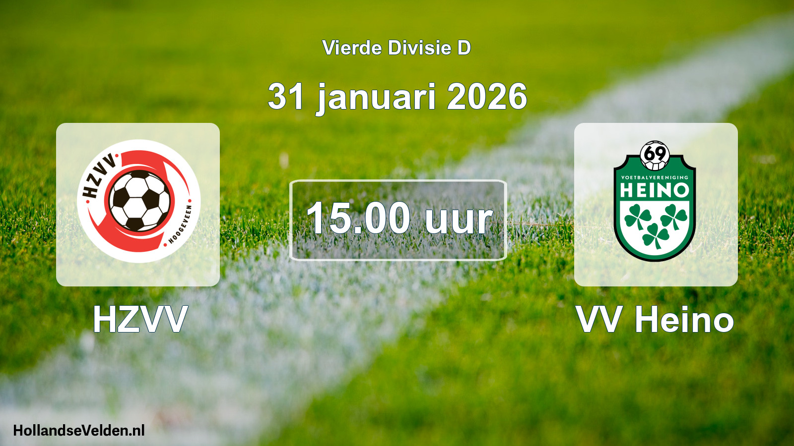 Scheduled Match: HZVV - VV Heino (31 January 2026)