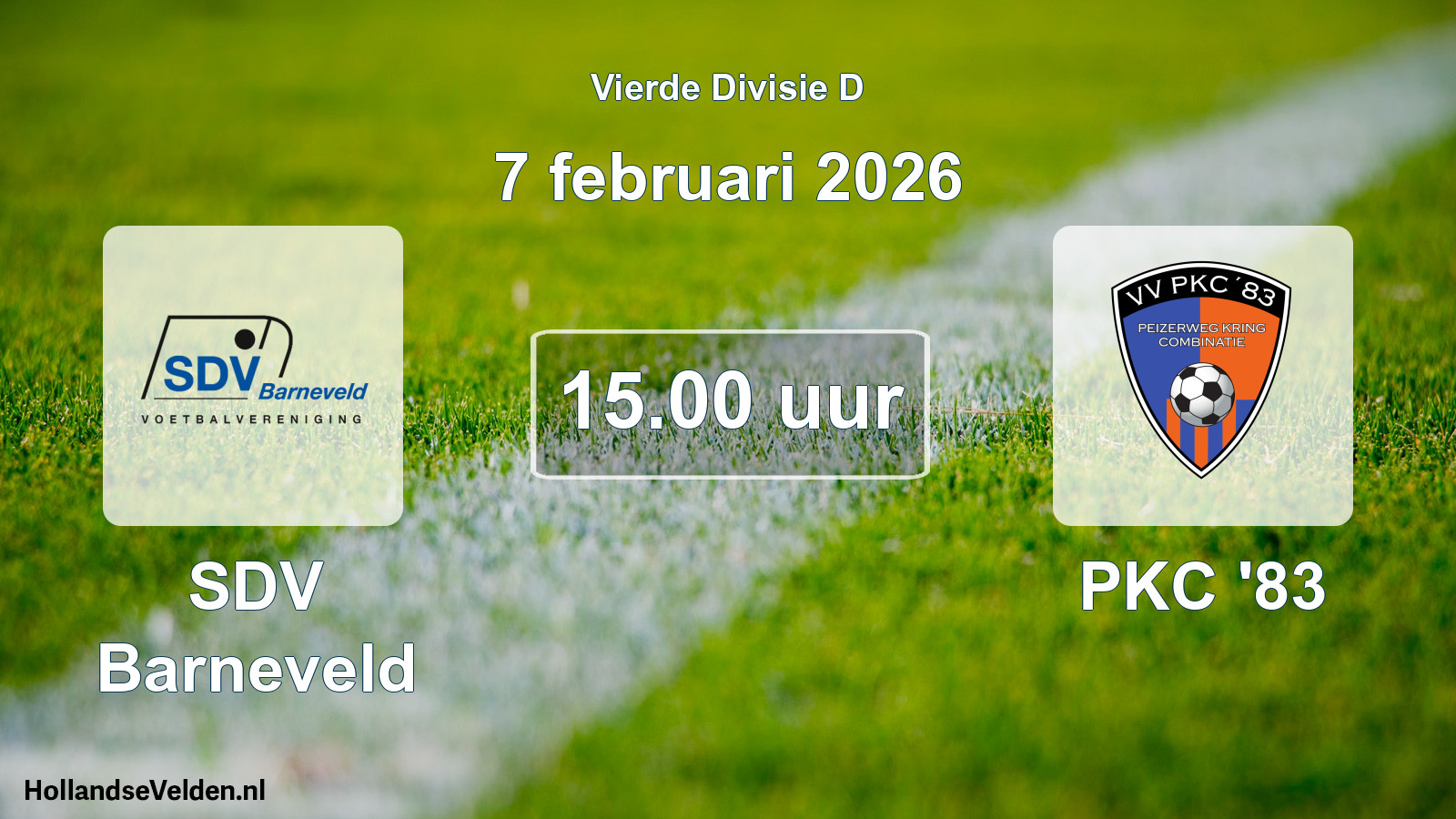 Scheduled Match: SDV Barneveld - PKC '83 (7 February 2026)