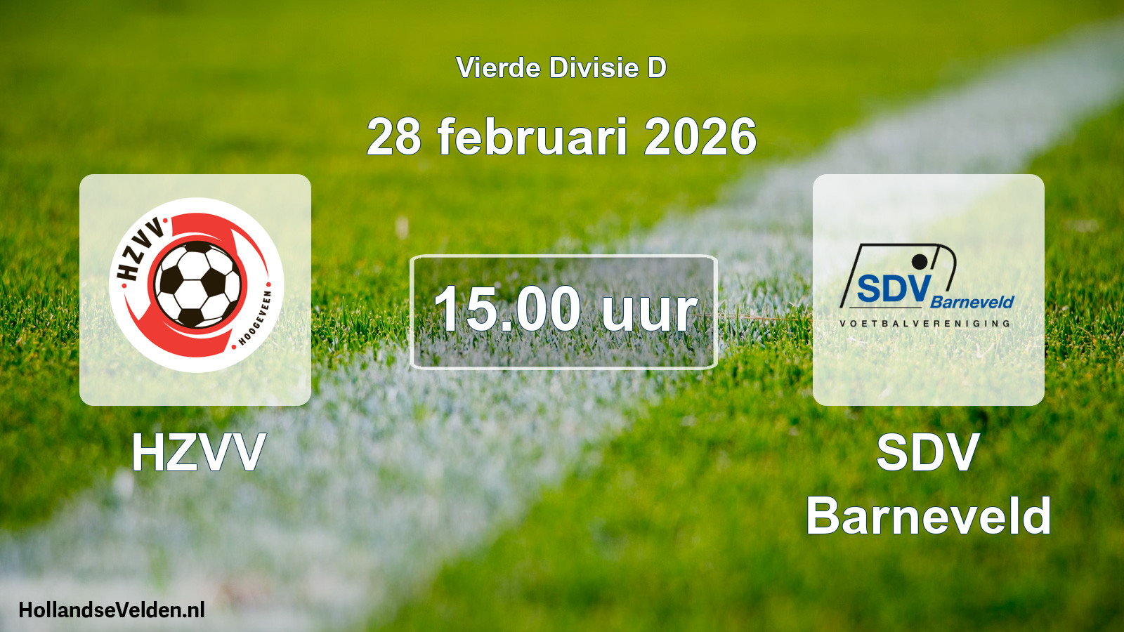 Scheduled Match: HZVV - SDV Barneveld (28 February 2026)