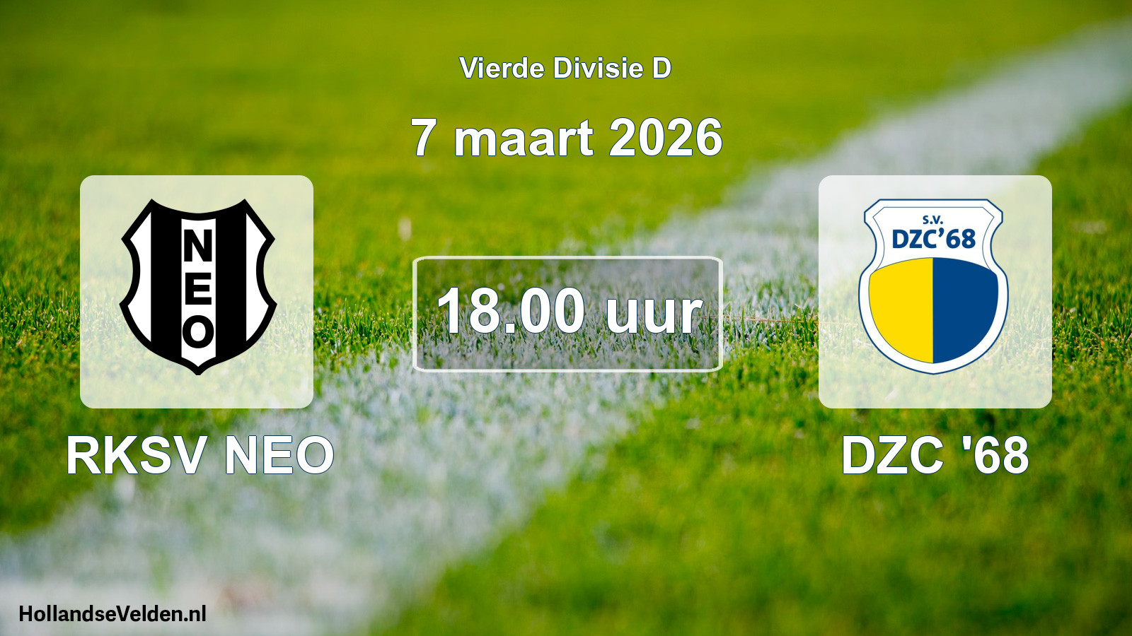Scheduled Match: RKSV NEO - DZC '68 (7 March 2026)