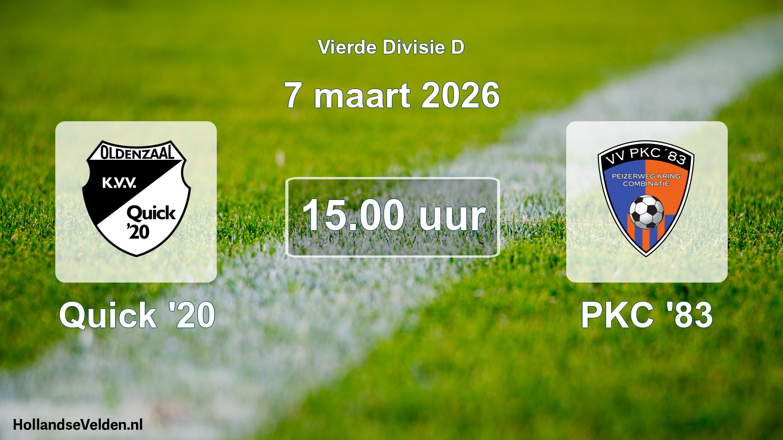 Scheduled Match: Quick '20 - PKC '83 (7 March 2026)