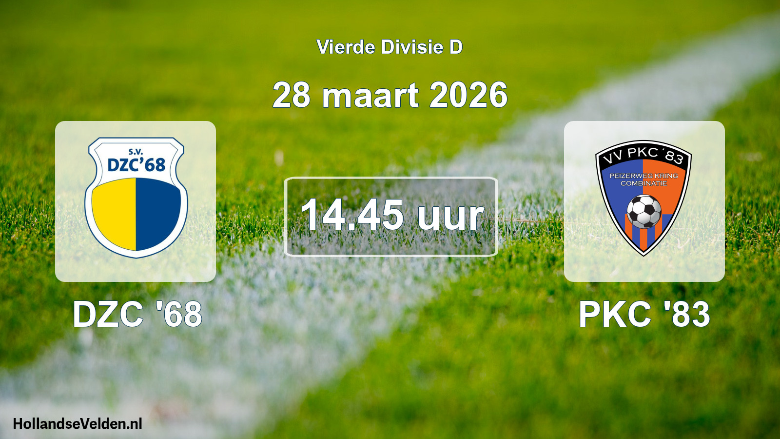 Scheduled Match: DZC '68 - PKC '83 (28 March 2026)