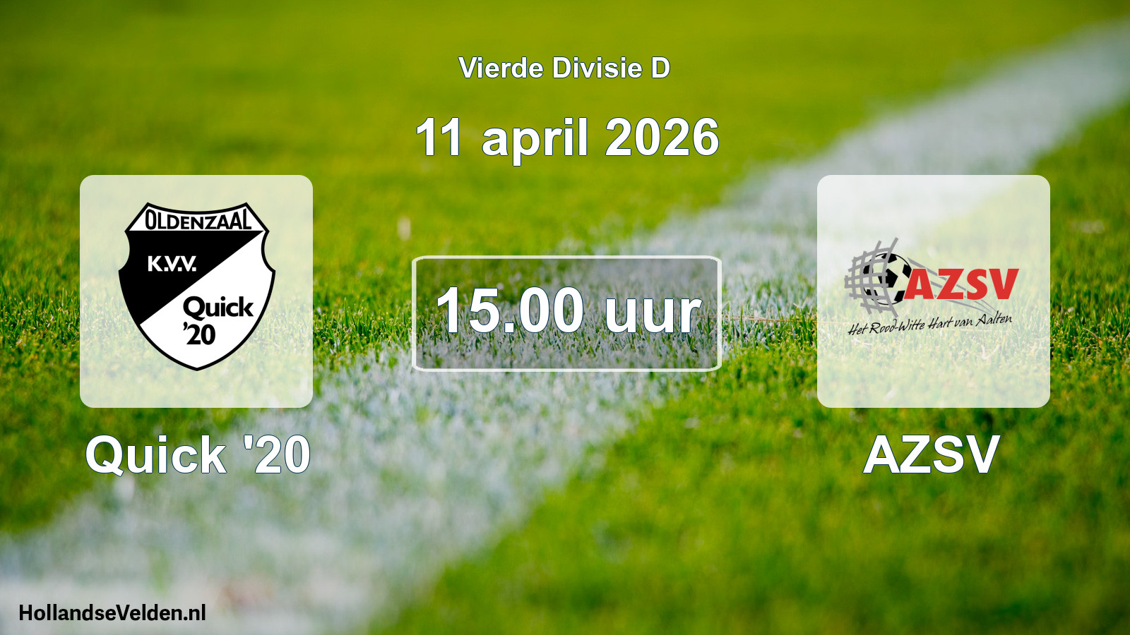 Scheduled Match: Quick '20 - AZSV (11 April 2026)