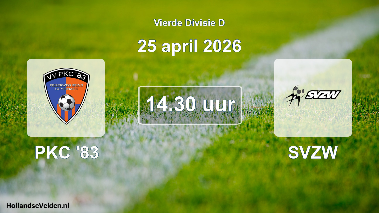 Scheduled Match: PKC '83 - SVZW (25 April 2026)