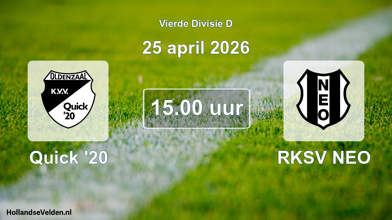 Scheduled Match: Quick '20 - RKSV NEO (25 April 2026)