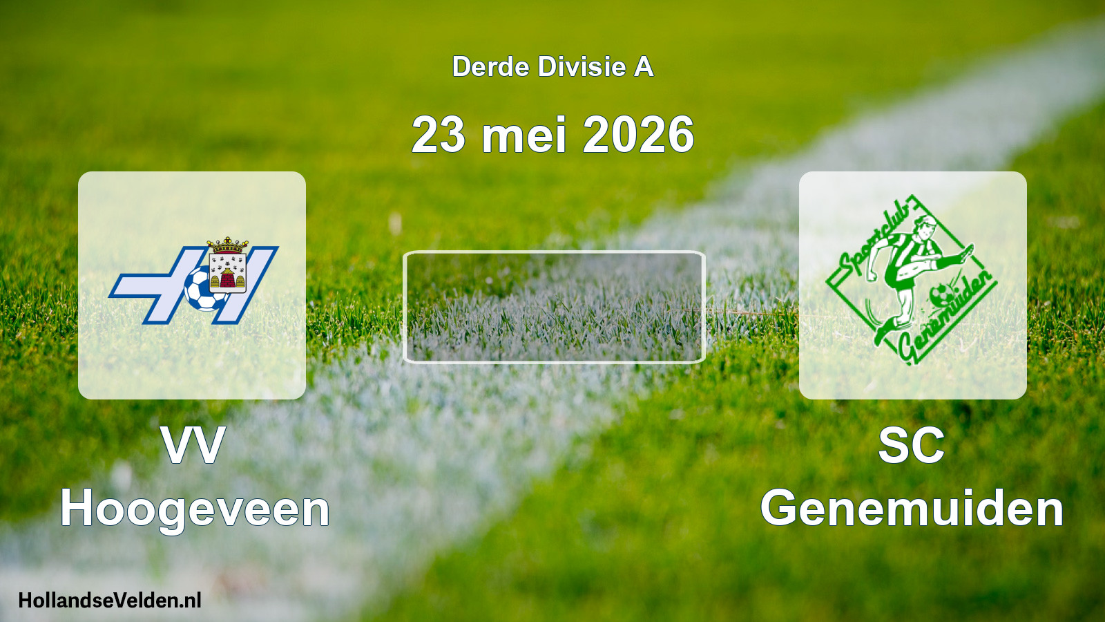 Geplande wedstrijd: VV Hoogeveen - SC Genemuiden (23 mei 2026)