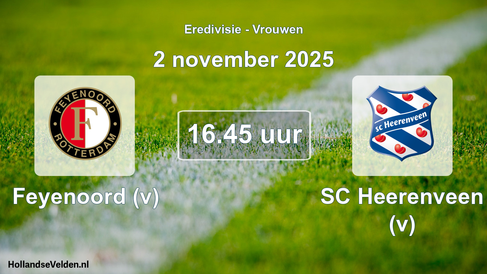 Geplande wedstrijd: Feyenoord (v) - SC Heerenveen (v) (2 november 2025)