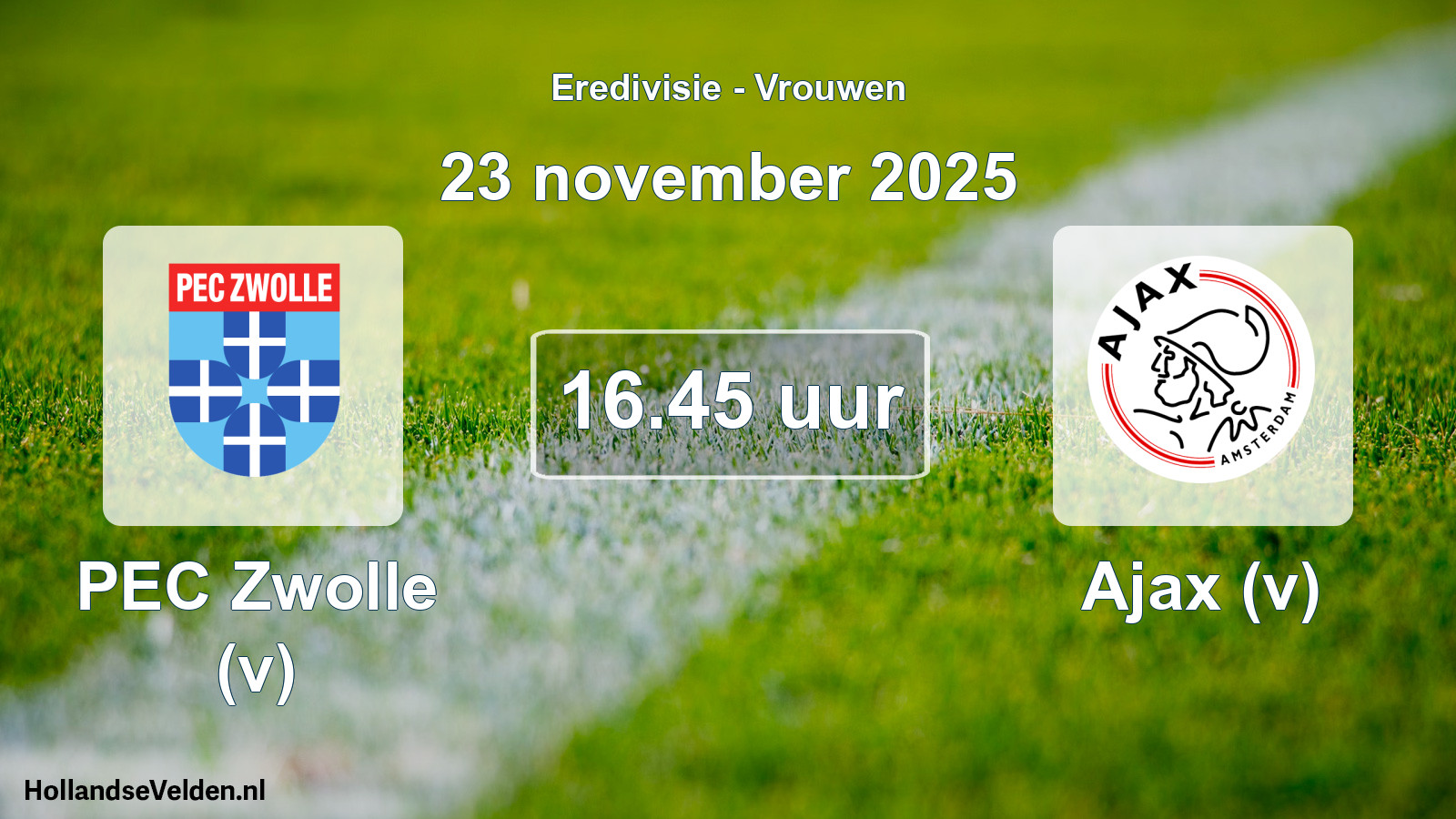 Scheduled Match: PEC Zwolle (v) - Ajax (v) (23 November 2025)