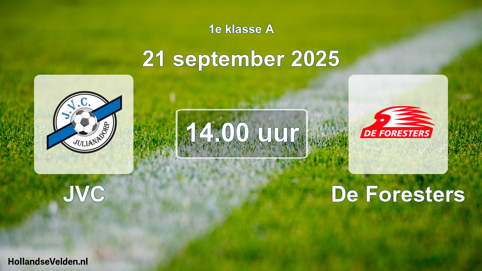Scheduled Match: JVC - De Foresters (21 September 2025)