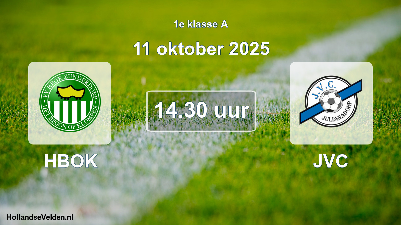Geplande wedstrijd: HBOK - JVC (11 oktober 2025)