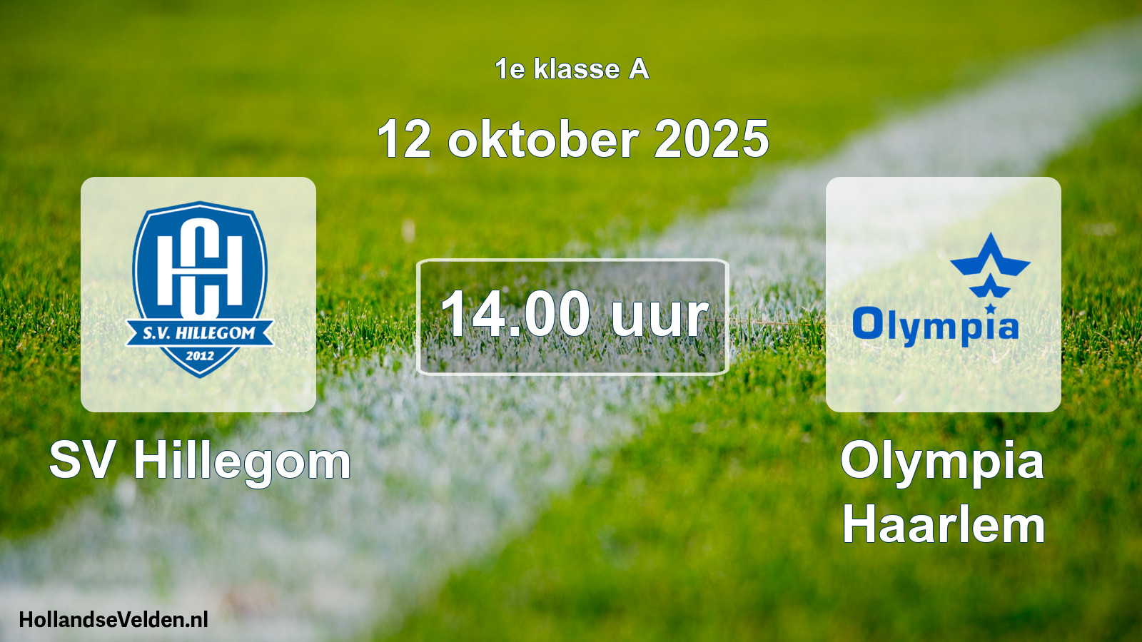 Geplande wedstrijd: SV Hillegom - Olympia Haarlem (12 oktober 2025)