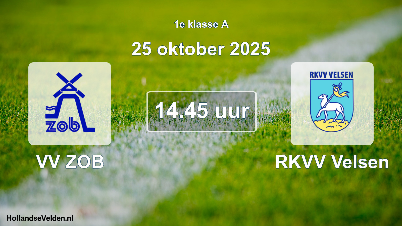 Scheduled Match: VV ZOB - RKVV Velsen (25 October 2025)