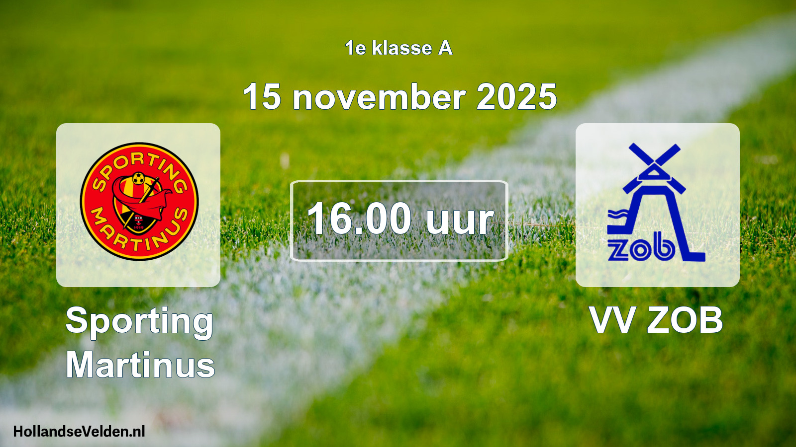 Scheduled Match: Sporting Martinus - VV ZOB (15 November 2025)