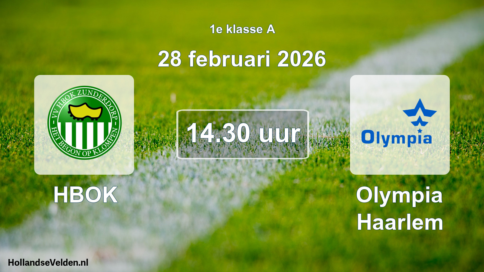 Scheduled Match: HBOK - Olympia Haarlem (28 February 2026)