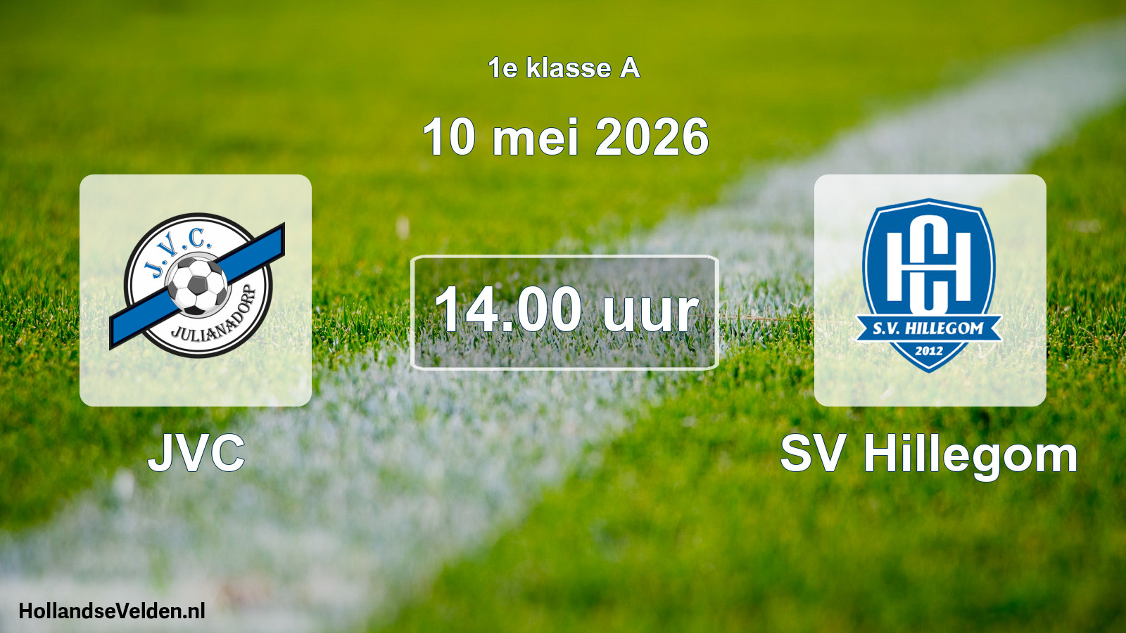 Geplande wedstrijd: JVC - SV Hillegom (10 mei 2026)