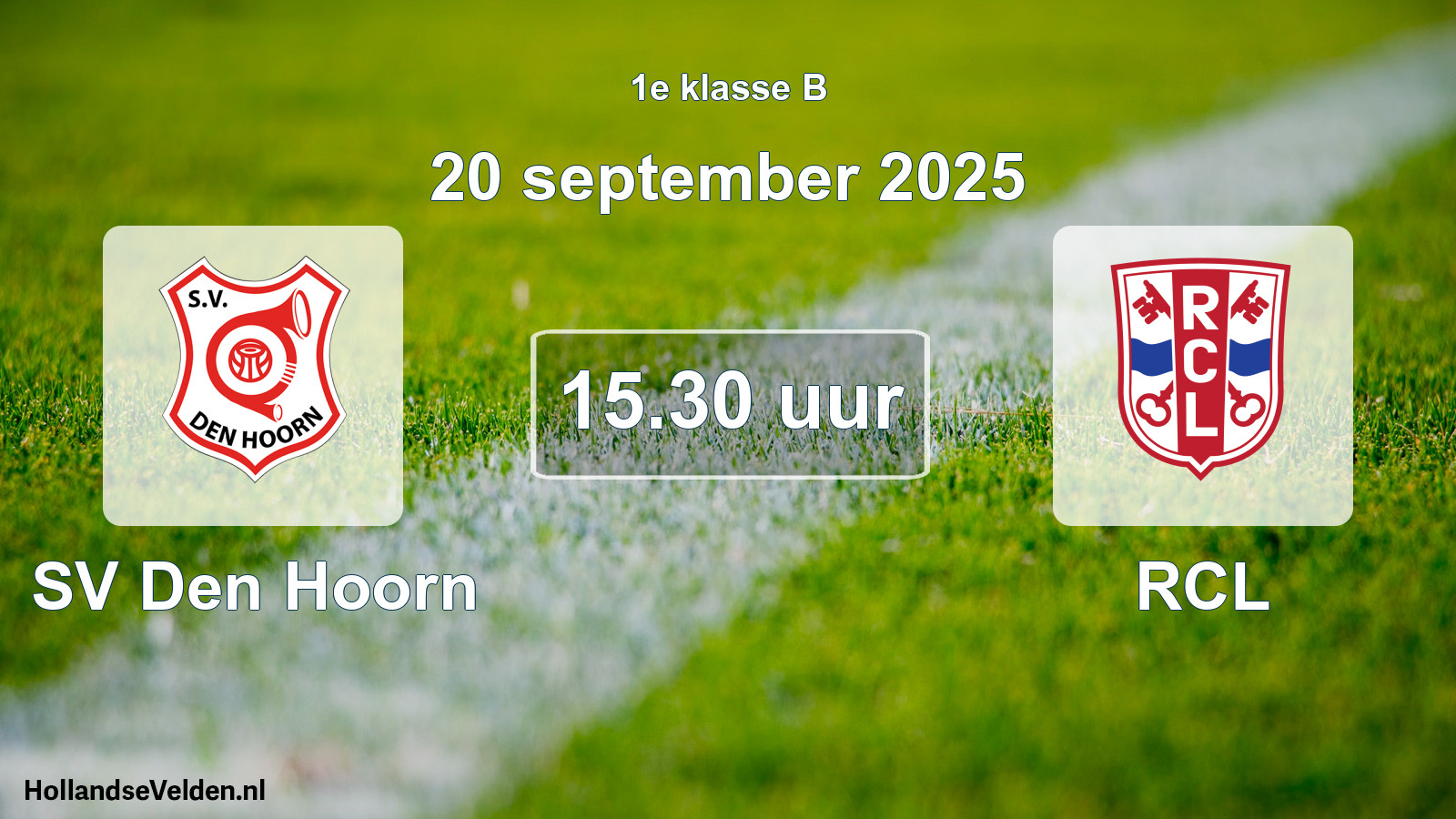 Geplande wedstrijd: SV Den Hoorn - RCL (20 september 2025)
