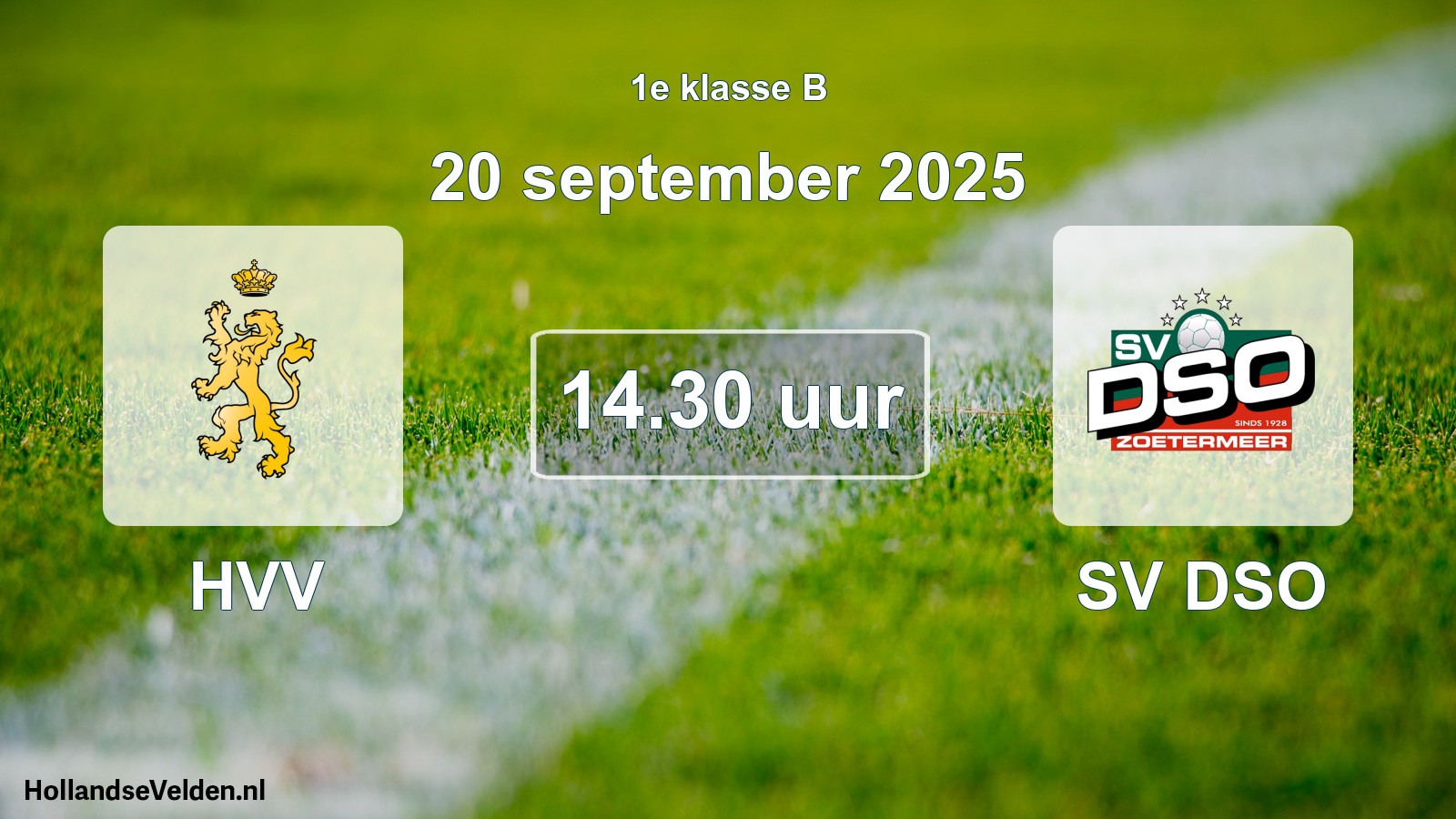 Geplande wedstrijd: HVV - SV DSO (20 september 2025)