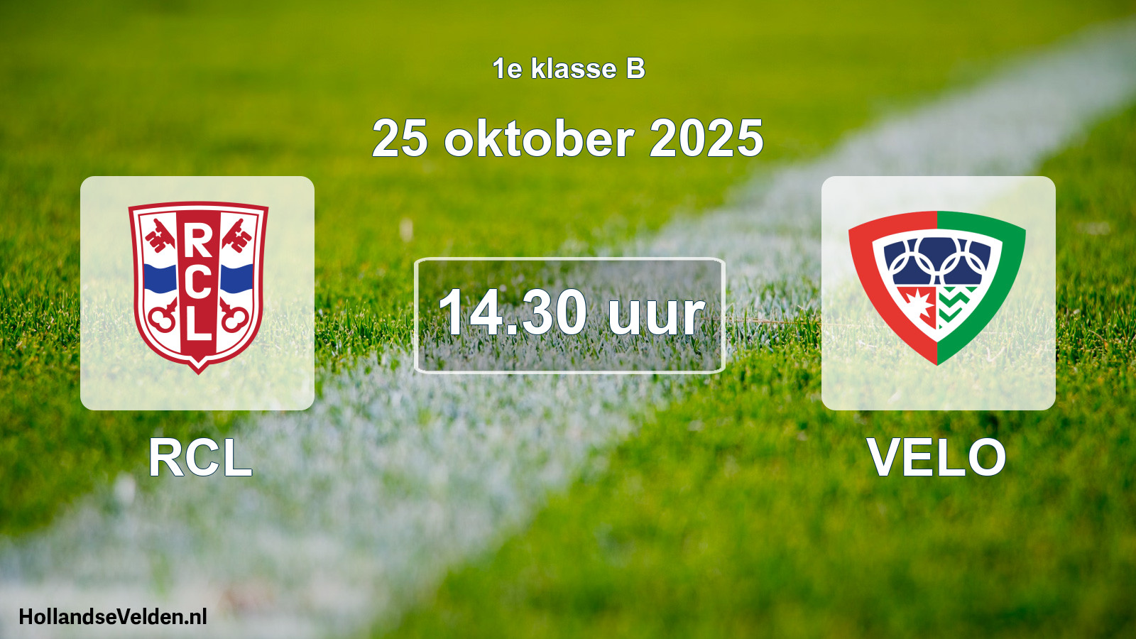 Geplande wedstrijd: RCL - VELO (25 oktober 2025)