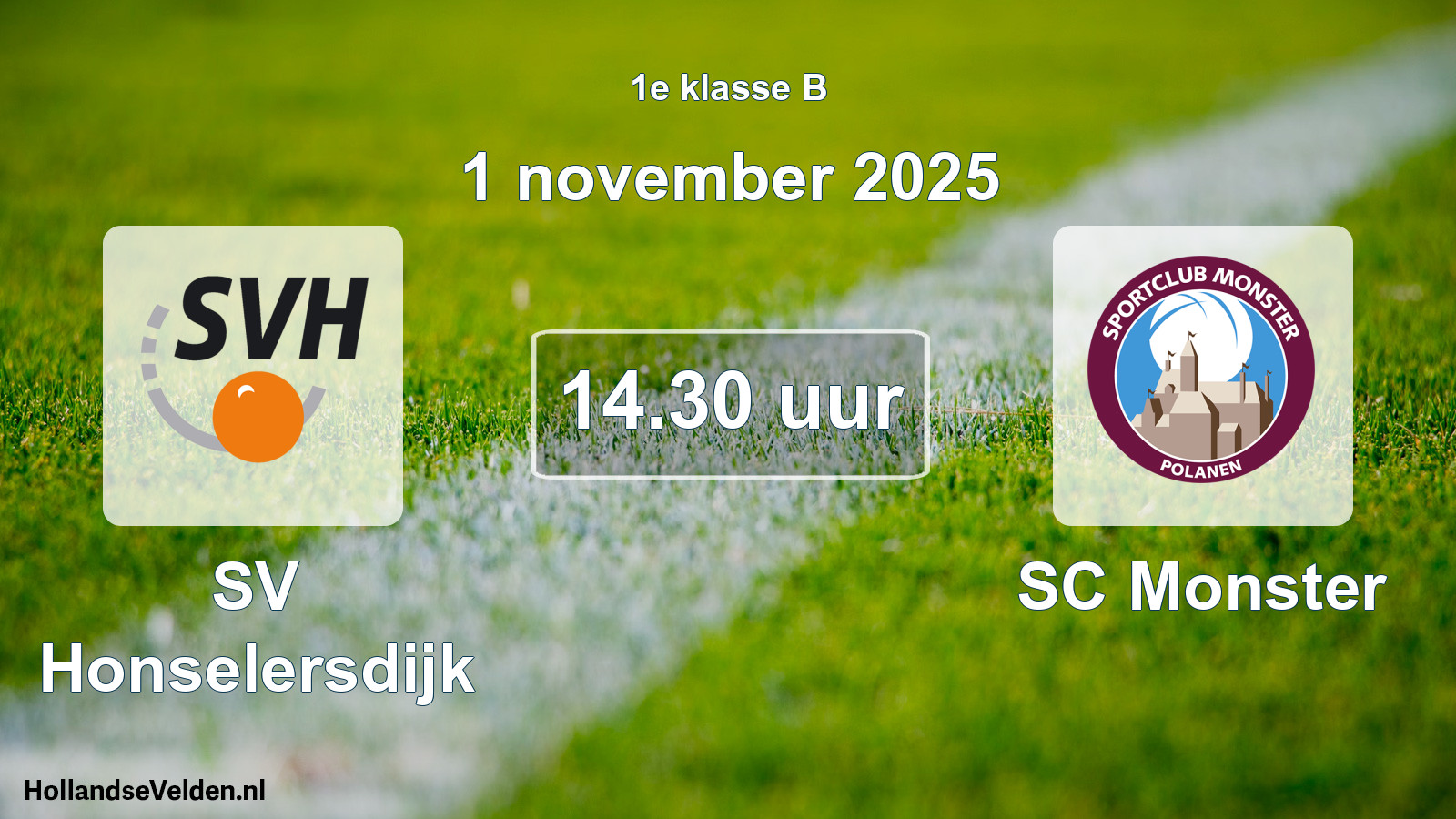 Geplande wedstrijd: SV Honselersdijk - SC Monster (1 november 2025)
