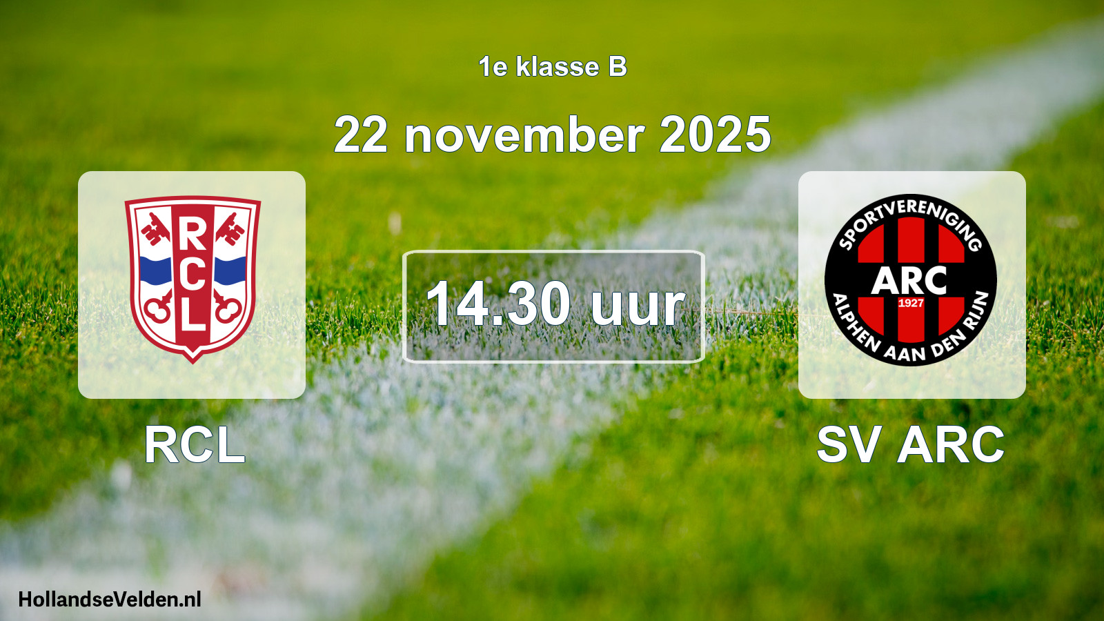 Geplande wedstrijd: RCL - SV ARC (22 november 2025)