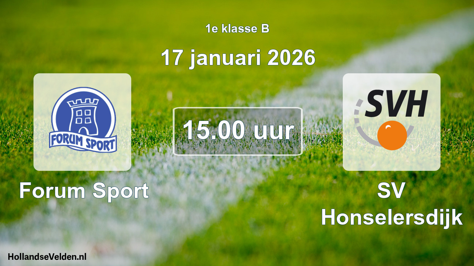 Geplande wedstrijd: Forum Sport - SV Honselersdijk (17 januari 2026)